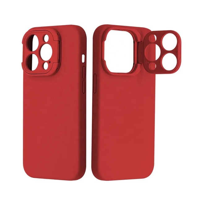 New Luxury Liquid Silicone Cover Eco Friendly Magnetic Case Kickstand Camera Stand Case for iPhone 14 Case 15 Pro Max Plus