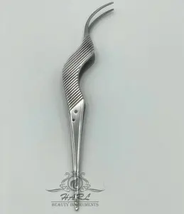 stylish silver stainless steel eyelash applicator Custom logo Hand made Hand Tested eyelash extension tweezers