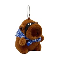 Échantillon gratuit Fabricant Bon marché Oem Personnalisé Peluche Capybara Jouet Porte-clés Kawaii Dessin Animé Peluche Figure Jouet Sac Pendentif Sac à dos