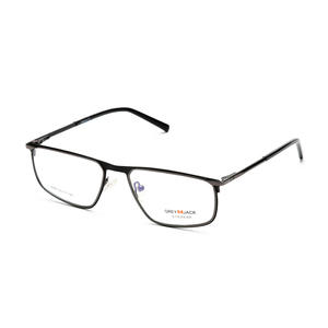 Monture de lunettes rectangulaire à monture complète Grey Jack 5085, verres anti-UV, monture en métal unisexe, design tendance - Product Image 3