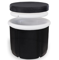 Bain de glace gonflable en PVC Portable Pliable adulte maison spa bain équiper anneau d'air pliable baignoire de glace