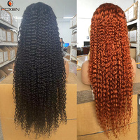 Парик Foxen Glueless Kinky Curly из натуральных волос 15A класса с сохраненной кутикулой, 13x4 HD кружевной фронтальный парик из человеческих волос для чернокожих женщин, оптом