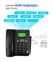 Teléfono Fijo Inalámbrico con SIM ETS-6588 GSM, Ranura Doble para SIM con Función de SMS