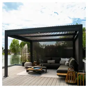 ACE 전기 Pergola 알루미늄 야외 알루미늄 루버 Pergola 생체 기후 Pergola 전동