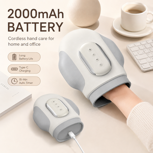 Masseur de mains électrique sans fil, style gant, airbag, 5 niveaux d'intensité, chauffage, rechargeable sans fil - Product Image 5