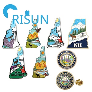Imán, Broche, Pin <span class=keywords><strong>de</strong></span> Solapa y Distintivo Personalizado <span class=keywords><strong>de</strong></span> Esmalte con Mapa <span class=keywords><strong>de</strong></span> la Casa del Congreso del Estado <span class=keywords><strong>de</strong></span> New Hampshire, EE. UU., Souvenir <span class=keywords><strong>de</strong></span> Viaje, Regalo, Venta al por Mayor - Product Image 1