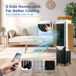 4000m3/h Dual <b>Fan</b> LED Screen Air <b>Cooler</b> Floor-Standing Mobile Evaporative Water <b>Cooler</b> Best Cooling Only Climatisseur - Product Image 2