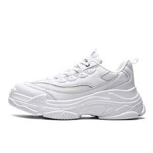 Chaussure mode hommes blanc baskets tout noir jeunes garçons grosses chaussures <span class=keywords><strong>Zapatillas</strong></span> Hombre décontracté papa chaussures pour un usage quotidien - Product Image 4