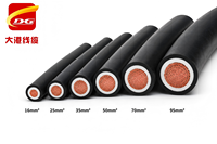 Cable de Soldadura Altamente Flexible YH, 10MM2, 16MM2, 25MM2, 35MM2, Conductor de Cobre Trenzado con Aislamiento de PVC/Goma