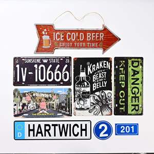 Hete Aanbieding Metalen Craft Rat Fink Vintage Logo UV-geprint Rechthoekig Bord Woondecoratie - Product Image 5