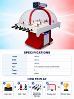 Machine de jeu d'arcade de hockey sur bulle, table de hockey en dôme avec LED pour parc d'attractions