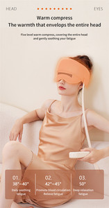 Masajeador de Cabeza con Compresión de Aire de 6 Zonas para Aliviar el Dolor de Cabeza y la Fatiga, Masajeador de Ojos y Cuero Cabelludo, Dispositivo de Ayuda para Dormir con Calor - Product Image 5