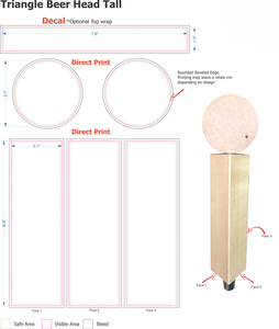 Poignée de robinet en diamant en bois existante avec votre propre logo - Product Image 2