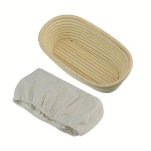 Oval Shaped Dough Proofing Bowls <b>Bread</b> Banneton Proofing <b>Basket</b> Cane Sourdough <b>Baskets</b> Natural Rattan Proofing <b>Basket</b> with Liner - Product Image 1