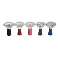 YI JIN Ensemble de Têtes de Chicha en Verre Durable, Finition Miroir, Design Portable pour Voyage et Utilisation en Bar, Comprend un Bol à Chicha pour Fumer la CHICHA