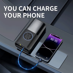 Pompa udara ban mobil elektrik portabel, pemompa udara ban mobil Digital dapat diisi ulang tekanan tinggi - Product Image 5