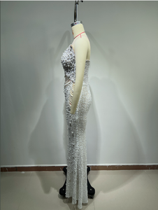 ED2612 Vestido <span class=keywords><strong>de</strong></span> <span class=keywords><strong>Alta</strong></span> <span class=keywords><strong>Costura</strong></span> <span class=keywords><strong>de</strong></span> Excelente Calidad, Vestido <span class=keywords><strong>de</strong></span> Perlas para Mujer, Vestidos para Bodas, Sin Tirantes - Product Image 4