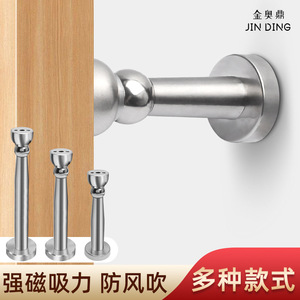 Jin Aoding Butée de porte en acier inoxydable 2026.1.6, magnétique, épaissie, anti-collision, fixation murale et au sol, pour salle de bain - Product Image 4