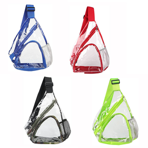 Sac de poitrine pour dames Mens Casual Daypacks Shoulder <span class=keywords><strong>Messenger</strong></span> pack <span class=keywords><strong>Clear</strong></span> PVC Sling Backpack Sacs de poitrine transparents - Product Image 4