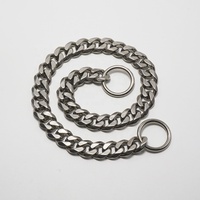 Chaîne de chien en acier inoxydable collier de dressage en métal colliers argentés pour grands chiens Pitbull Bulldog 25-65cm tour de cou