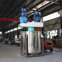 Cuve mélangeuse agitateur pour usine de fabrication chimique, pour machine à fabriquer la mastic liquide, cuve de mélange haute viscosité avec grattoir