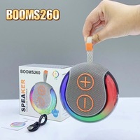 Pengeras suara Gaming portabel, S260 Bt musik aktif nirkabel pesta Mini bentuk bulat portabel peralatan suara Gaming seksi Bass Aux