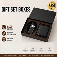 Coffret cadeau de luxe sur mesure, boîte d'emballage rigide pour ceinture, portefeuille et accessoires
