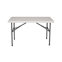 Table pliante portable en plastique pour réunion de jardin, pour événement, directement à l'usine, 4 pieds, Offre Spéciale