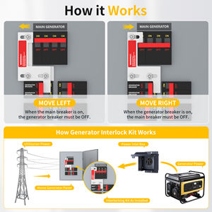 Daiertek Panel de Control de aleación de aluminio duradero de fácil instalación, resistencia a la corrosión, <span class=keywords><strong>generador</strong></span> de uso doméstico de corriente nominal de 200A - Product Image 2