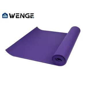 Foshan factory wholesale Cheap PVC foam yoga mats beige yoga mat personalizable workout mat with carrying-strap for yoga