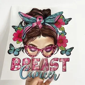 Wholesale Custom Beauty Butterfly Designs Dtf Heat Transfer Stickers Label Custom Vinyl Heat Transfer Logos For T-shirts