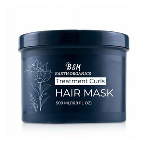 Masque capillaire hydratant et lissant à l'huile de ricin noire jamaïcaine avec logo personnalisé - Product Image 2