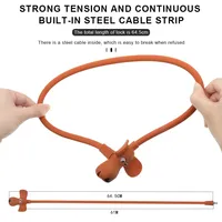 Antivol de chaîne RIDERACE avec clés, câble recouvert de silicone anti-vol pour vélo de route et VTT, haute sécurité pour casque de cyclisme