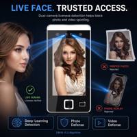 Sistema de control de acceso a prueba de agua basado en la nube Linux con reconocimiento facial de IA y torniquetes