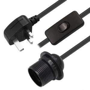3Pin Puissance Prise UK <span class=keywords><strong>Cordon</strong></span> D'alimentation Connecteur Câble Rallonge Pour <span class=keywords><strong>LED</strong></span> lampe de Table Lumière De Bande - Product Image 1