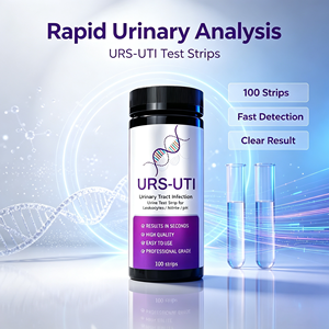 Bandelettes de test rapides <span class=keywords><strong>pour</strong></span> infections urinaires (UTI) : tableau de comparaison des couleurs claires, test de leucocytes, nitrites et <span class=keywords><strong>pH</strong></span>, 100 bandelettes - Product Image 1