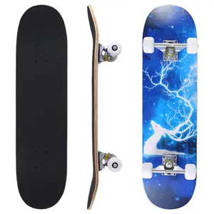 Groothandel Compleet Skate Board Dubbele Kromgetrokken 80*20Cm Longboards Maple Hout Skateboard Dek Voor Tieners Volwassenen Kinderen Vlakte