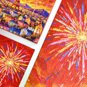 Film tactile pour carte bleue, puzzle artisanal de 1000 pièces, la nuit éblouissante à <span class=keywords><strong>Paris</strong></span>, jeux de puzzle de luxe pour enfants et adultes - Product Image 4