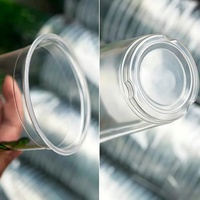 Gobelets jetables en plastique PP pour micro-ondes avec couvercle, capacité 500 ml et 700 ml, impression personnalisée UV/sérigraphie, pour boissons froides et collations