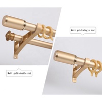 Ensemble de tringles à rideaux et accessoires de fixation en aluminium robuste, design moderne, écologique, pour projets hôteliers, modèle TIANYUN ROMAN-02B, vente en gros