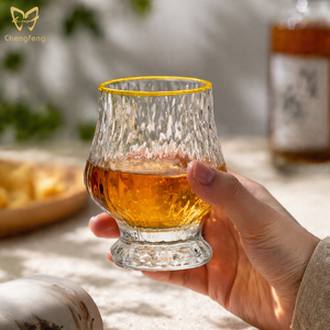 Verre à whisky cristallin à nervures verticales, verre à whisky à l'ancienne, verre à spiritueux 100 ml - Product Image 3