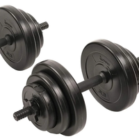 Gym Home Use Training Fitness 20 Kg Poids réglables Ensemble d'haltères en caoutchouc Bodybuilding