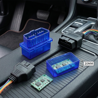 SETOCONT Neue Transparente Blaue OBD-Abdeckung 20 mm mit 16-Pin 24V OBD-Anschluss für OBD-Geräte ST-SOH-002-TA