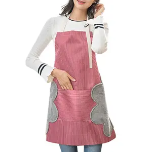 Free Shipping Adjustable Kitchen Apron High-grade fabric Abrasion hand cooking kitchen oil-proof gown direct waterproof apron