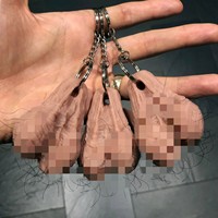 Nouveauté : Porte-clés Saggy Balls, Porte-clés décoratif Shy Trick Balls, Pendentif modèle Trick, Porte-clés amusant, Cadeau original