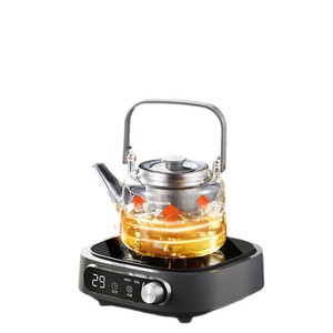 Portable <b>Ceramic</b> Cooktop 1 Burner Electric With <b>Knob</b> Control For Tea Kettle Heating And Cooking MC-HW10W1-002 - Product Image 1