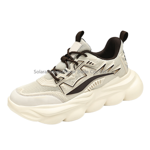 Chaussures de sport décontractées pour hommes en maille épaisse, nouvelle vente chaude, tendance printemps-été, chaussures de marche et de course, logo personnalisé, tendance de la mode - Product Image 4