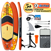 Vente flash : SUP gonflable ultra-large de 11' x 36" avec pompe, planche à pagaie géométrique ambrée super stable, kit complet