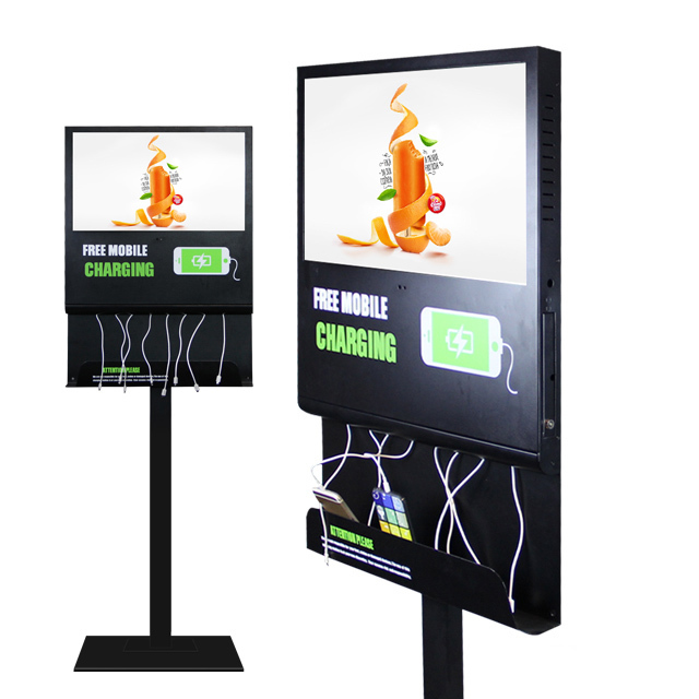 15.6 21.5 Inch Vending Machine Advertising Share Power Bank Rental Kiosk Phone Charging Station with Advertising Display Screen