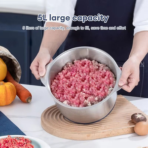Picadora de Carne Multifuncional de Acero Inoxidable de 5L, Electrodoméstico de Cocina, Rebanador de Verduras, Picadora de Carne OEM de 5L - Product Image 5